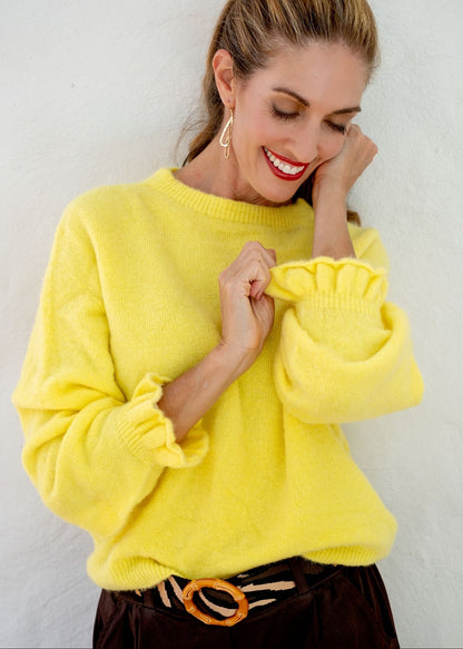 Petal Knit in Soft Yellow