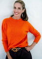 Simple Knit in Alpaca Wool – Burnt Tangerine