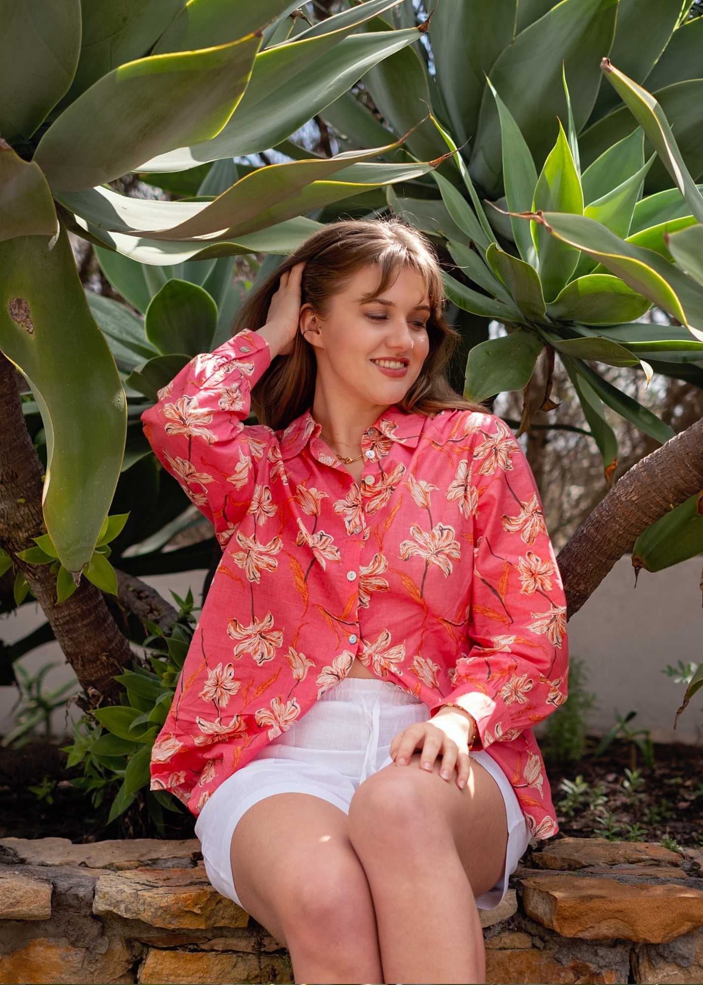 Button down blouse in