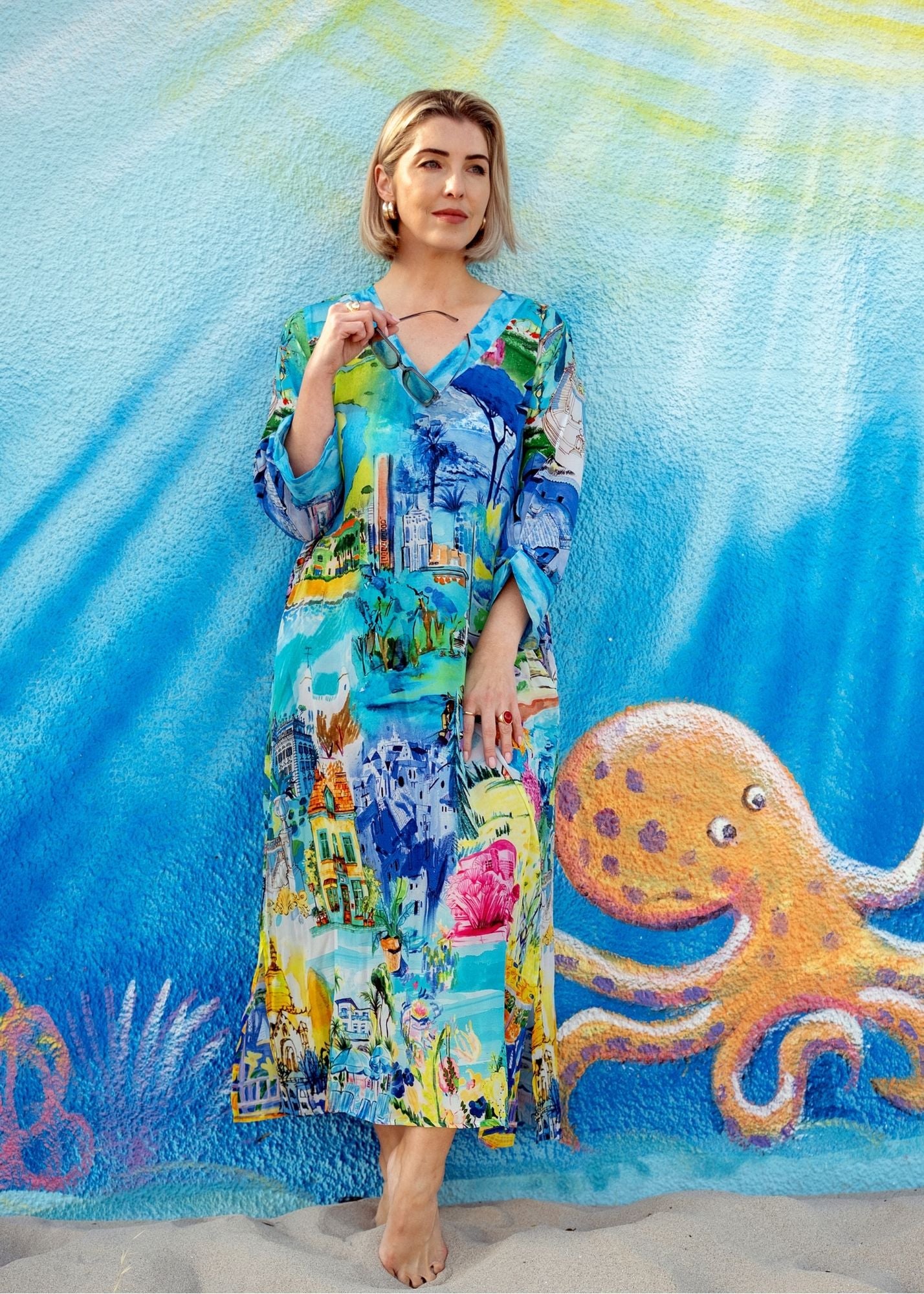 Gloria Dress in Blue Voyage