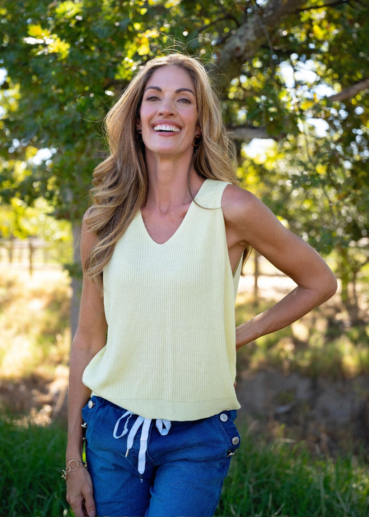 Bella Rosa Knitted Vest - Limonade
