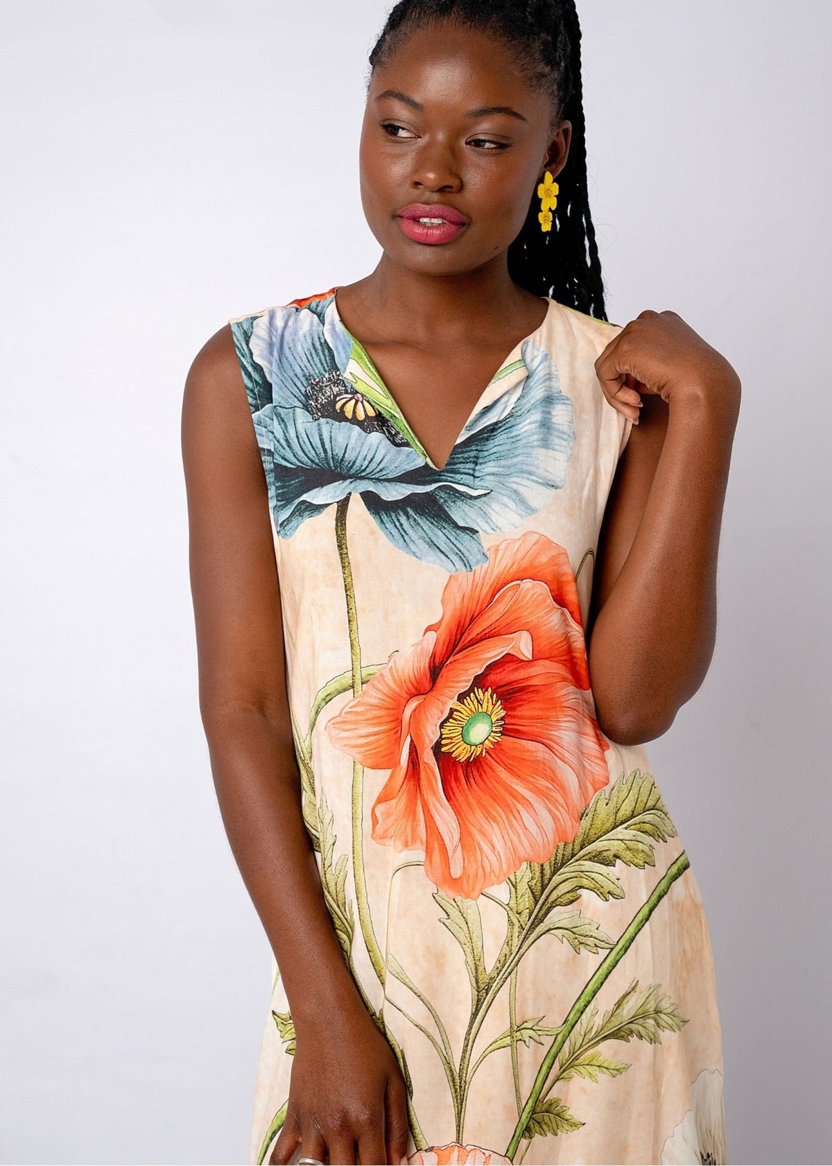 Marlene Dress in Peachy Floral