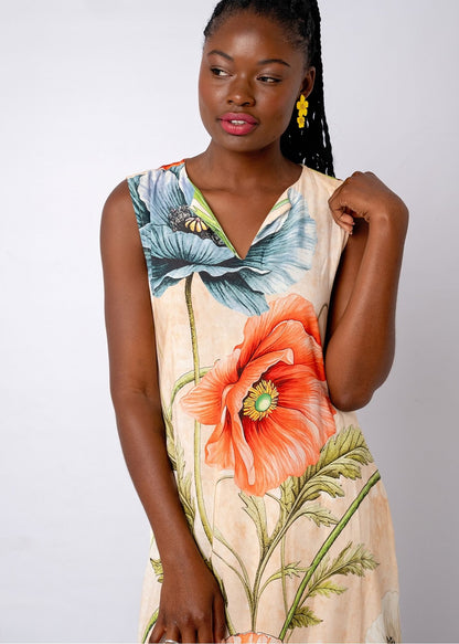 Marlene Dress in Peachy Floral