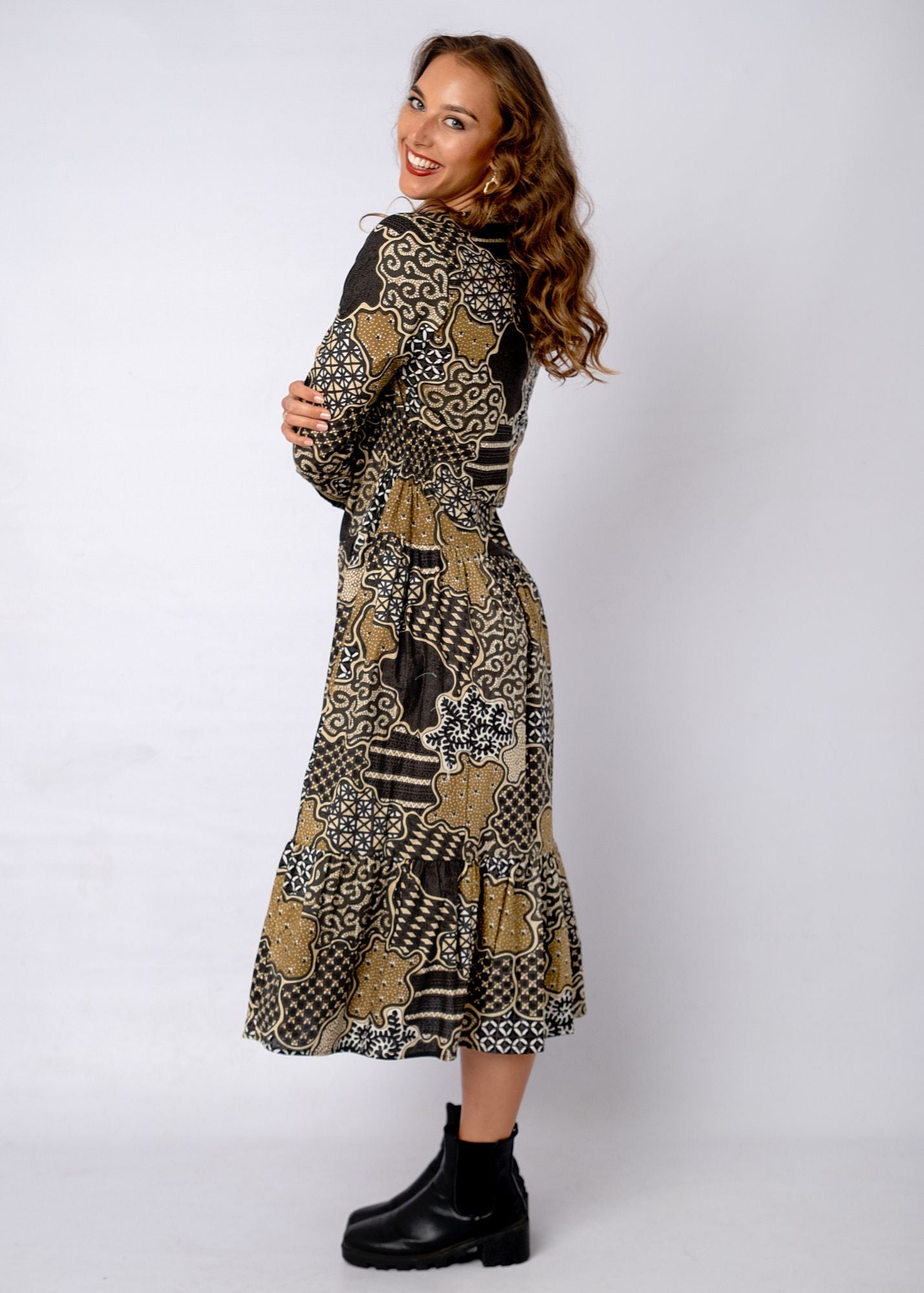 Nina Dress in Terra Mosaic