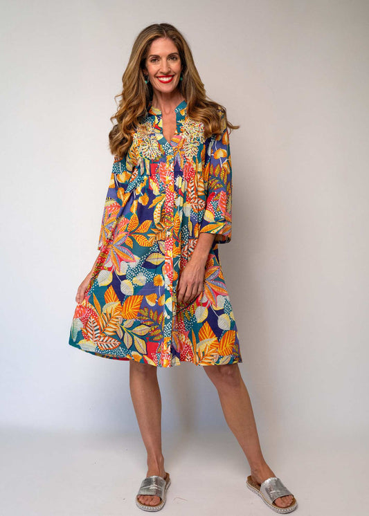 The Tropea Dress in Mare Blu