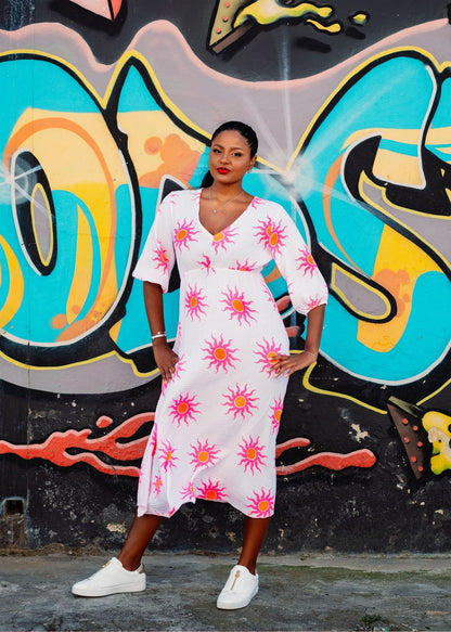 The Marisol Dress in Blush Bloom