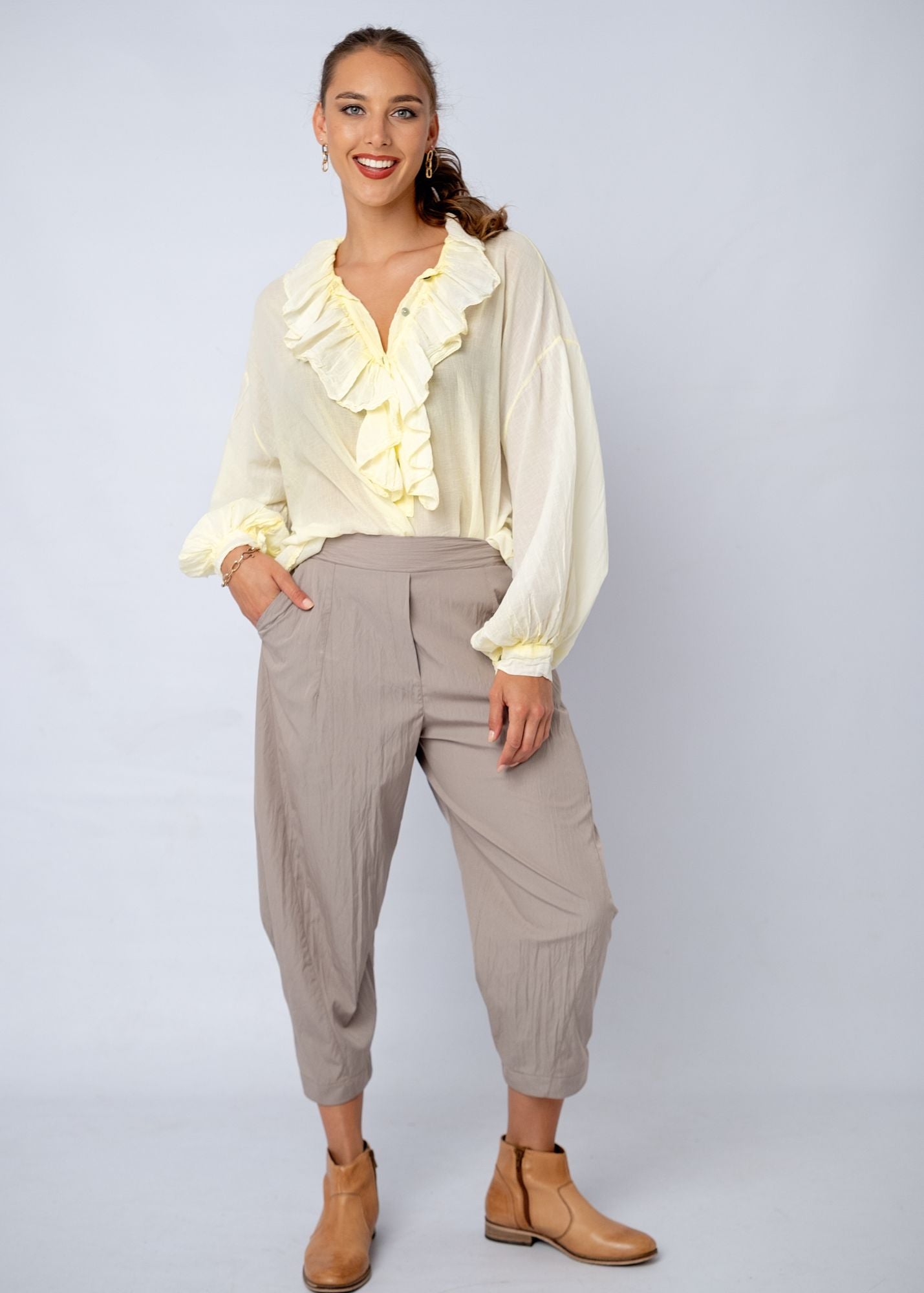 Duchess Top in Soft Yellow