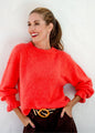 Petal Knit in Tomato Red