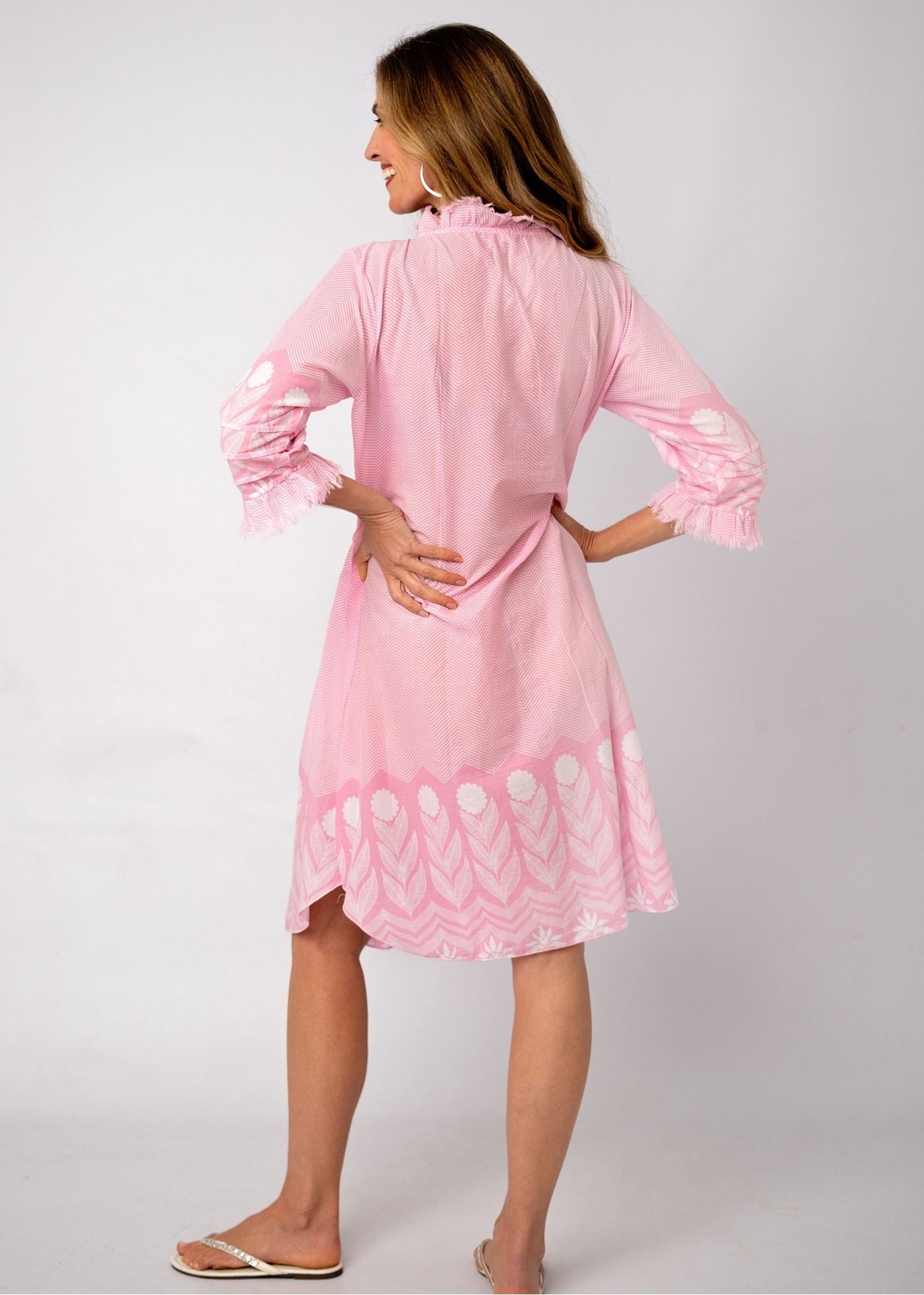 Sarah Dress Short Length in Pastel Pink