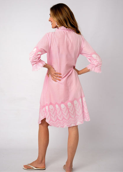 Sarah Dress Short Length in Pastel Pink