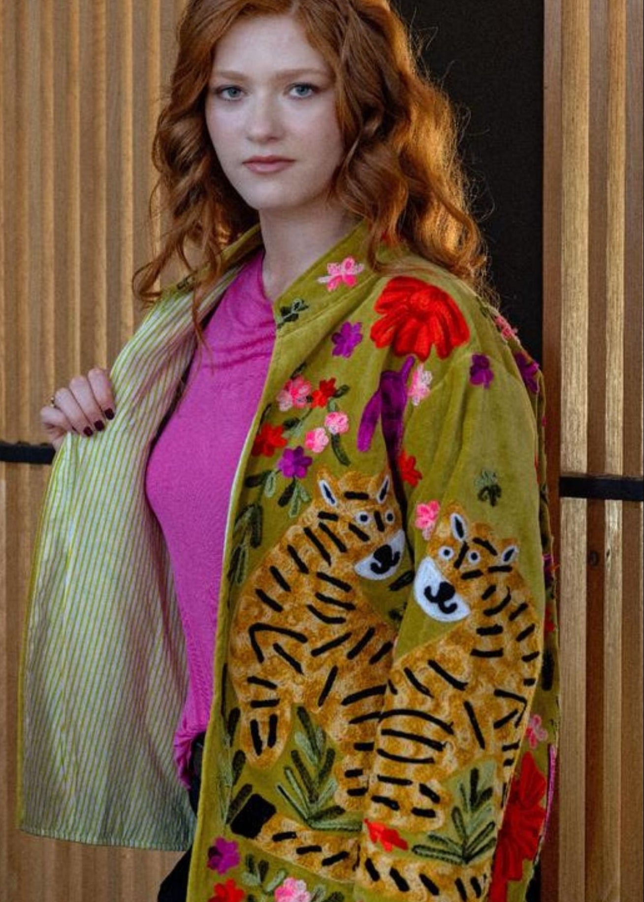 Bengal Bloom Jacket in Olive Bloom