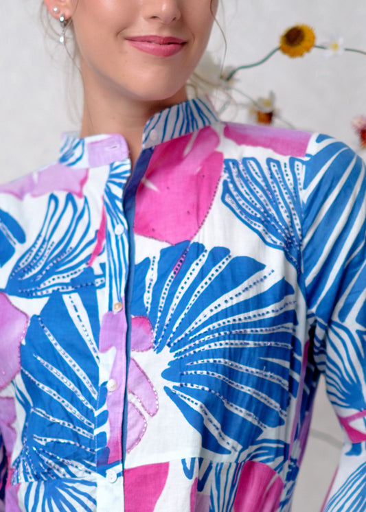 Fiore Dress in Ocean Meadow