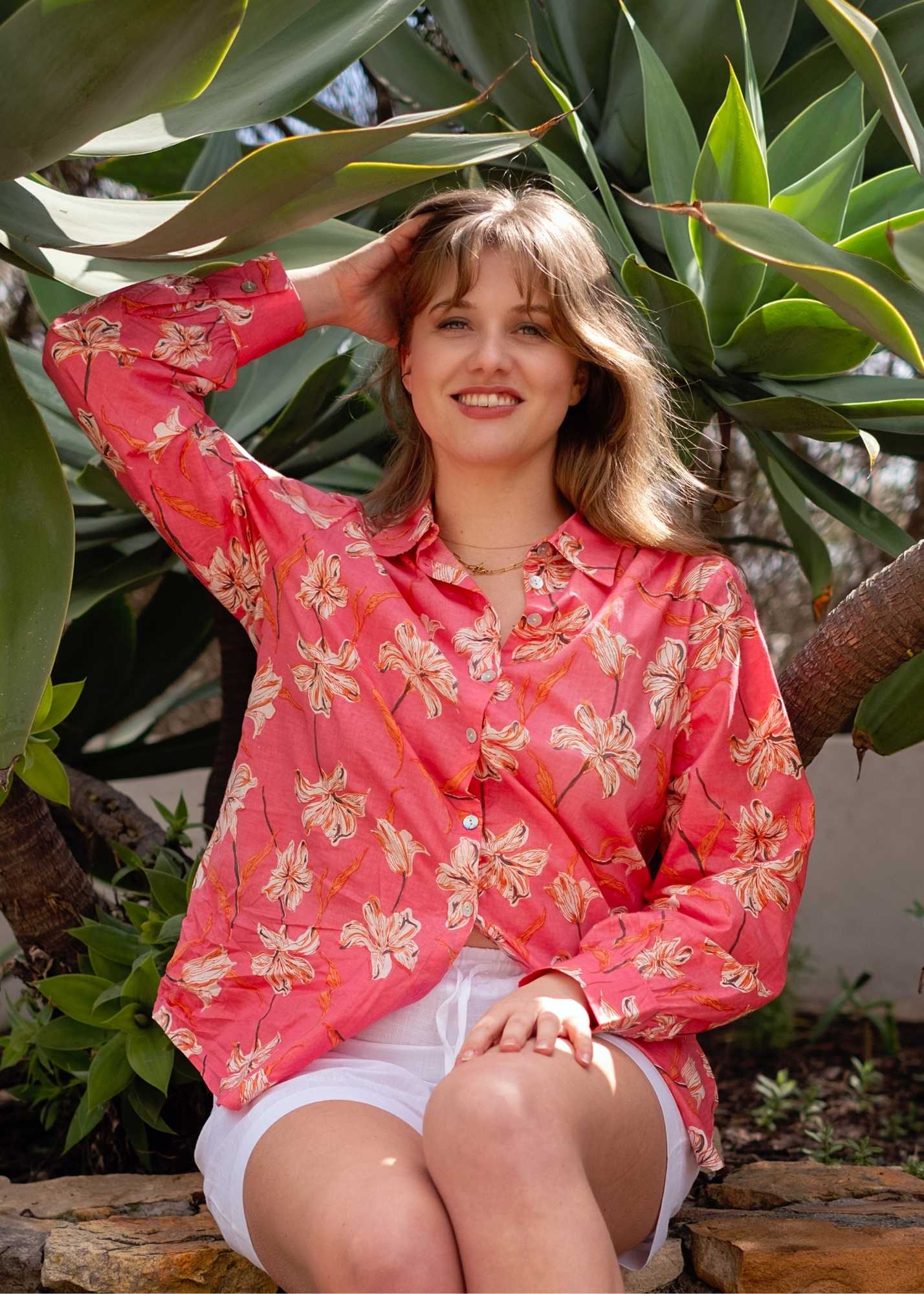 Button down blouse in