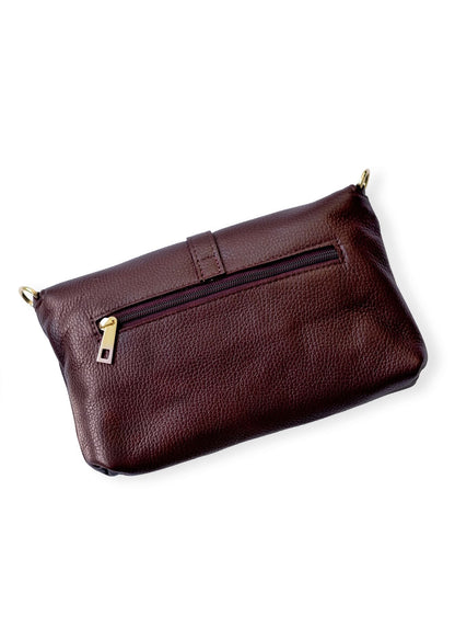 Capri Leather Crossbody Bag – Bordeaux