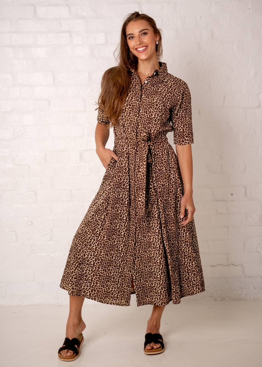 Audrey Dress, Brown Savanna