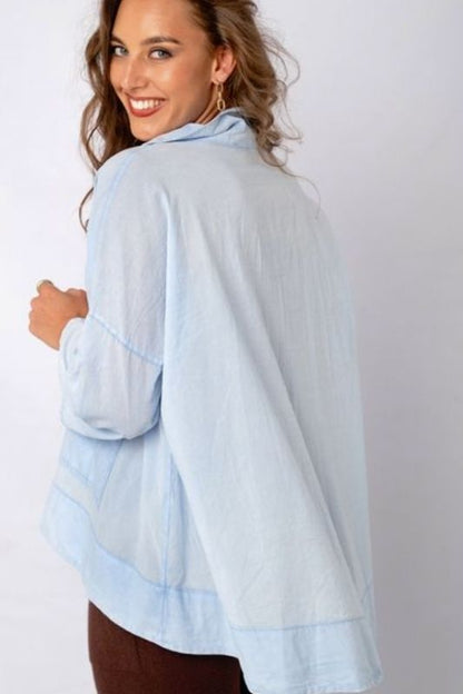 Siena Oversized Shirt in Blue