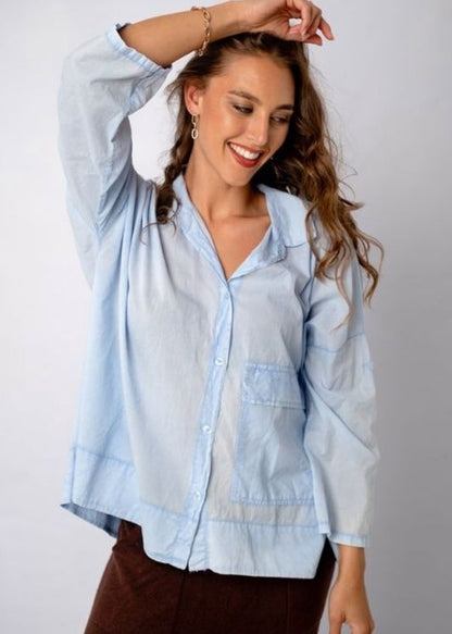Siena Oversized Shirt in Blue