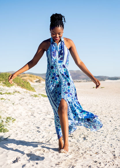Tracy Dress in Blue Floral