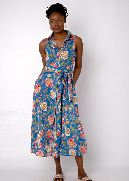 Candy Dress in Ocean Botanical Print