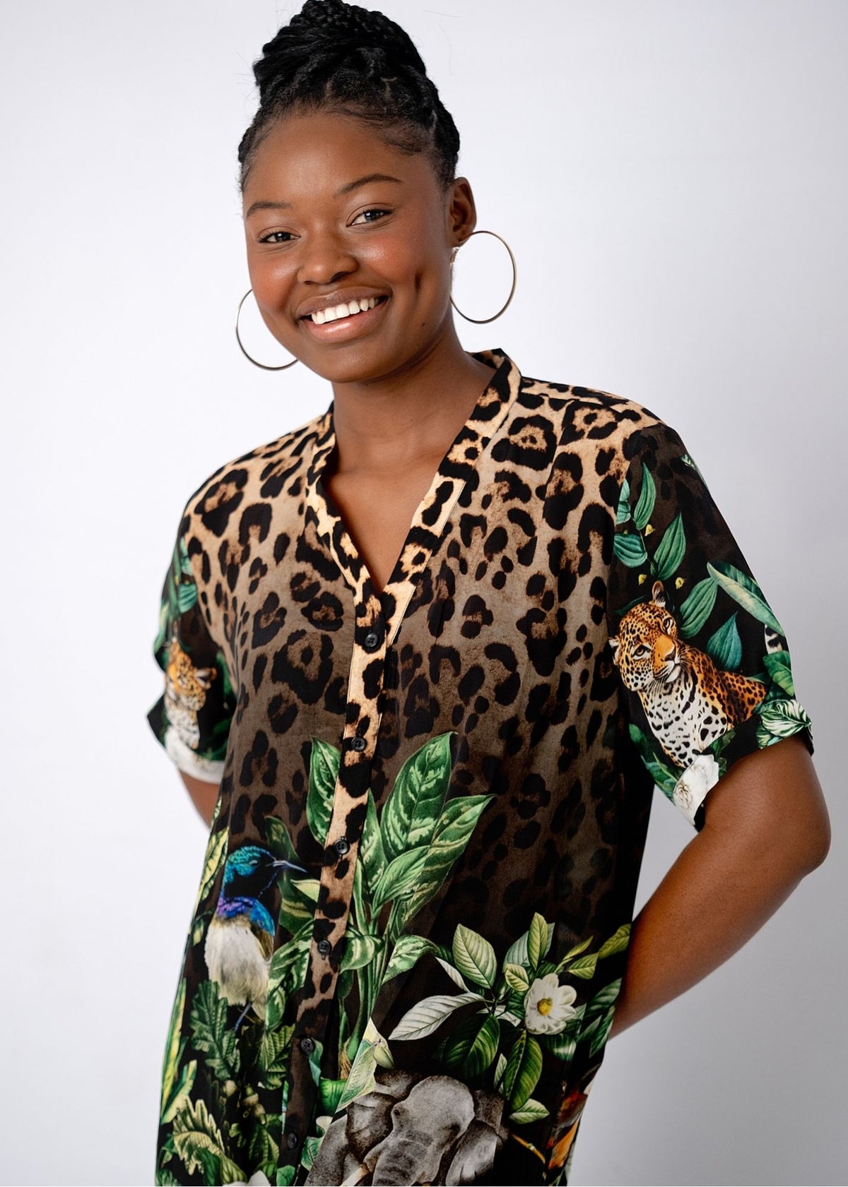Maxine Dress in Sunset Toucan