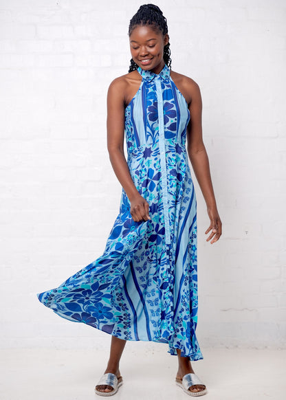 Tracy Dress in Blue Floral