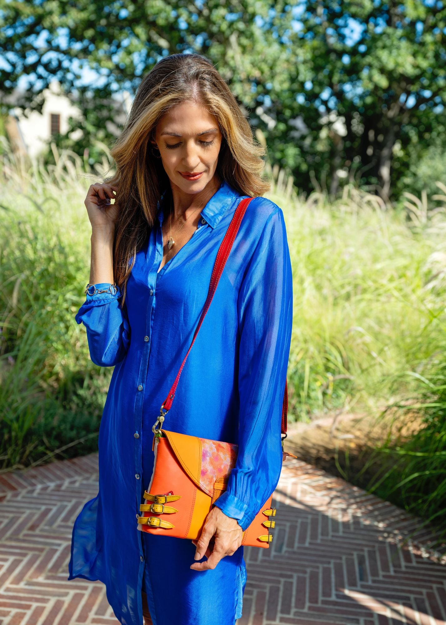 La Seta Dress — Blue Peacock