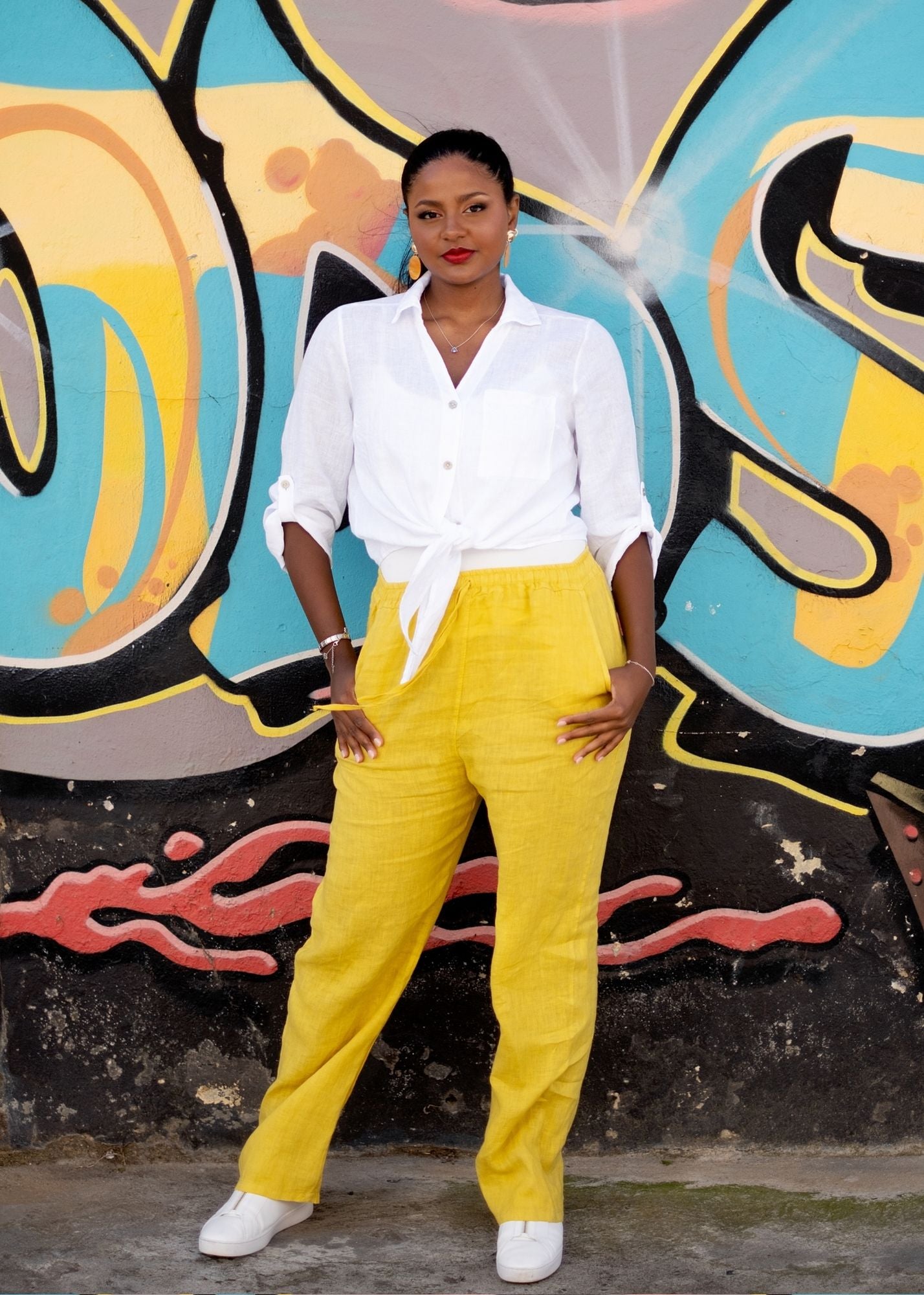 La Vita Linen Pants –Yellow