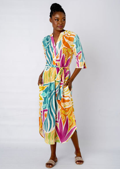 Fergie Cuffed Sleeve  Dress,  Shoreline