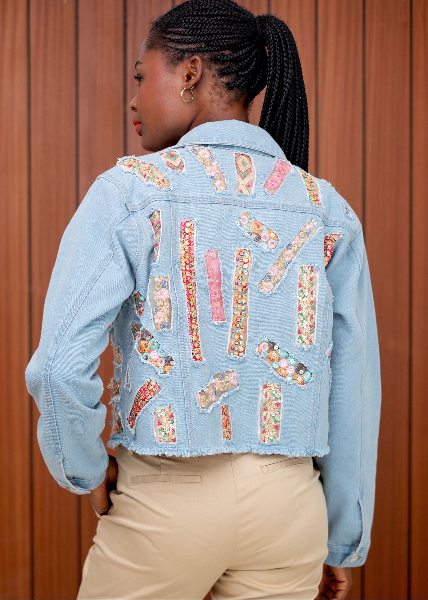 Denise Denim Jacket in Bling