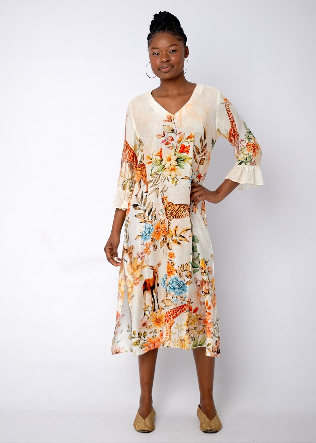 Alia Dress in Wild Plains Cream