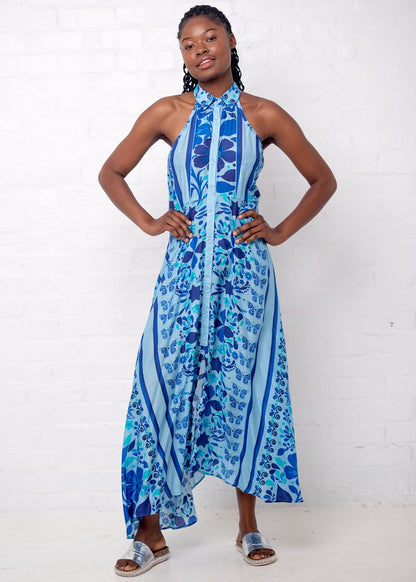 Tracy Dress in Blue Floral