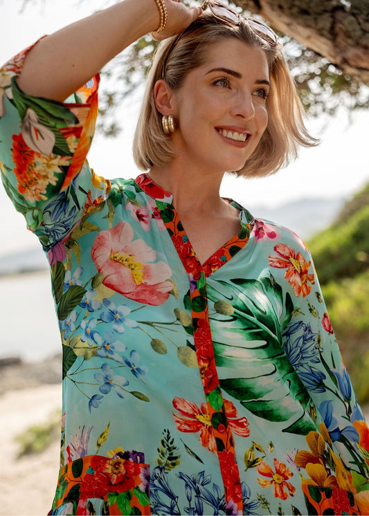 Amalfi Dress in Tropical Serenade