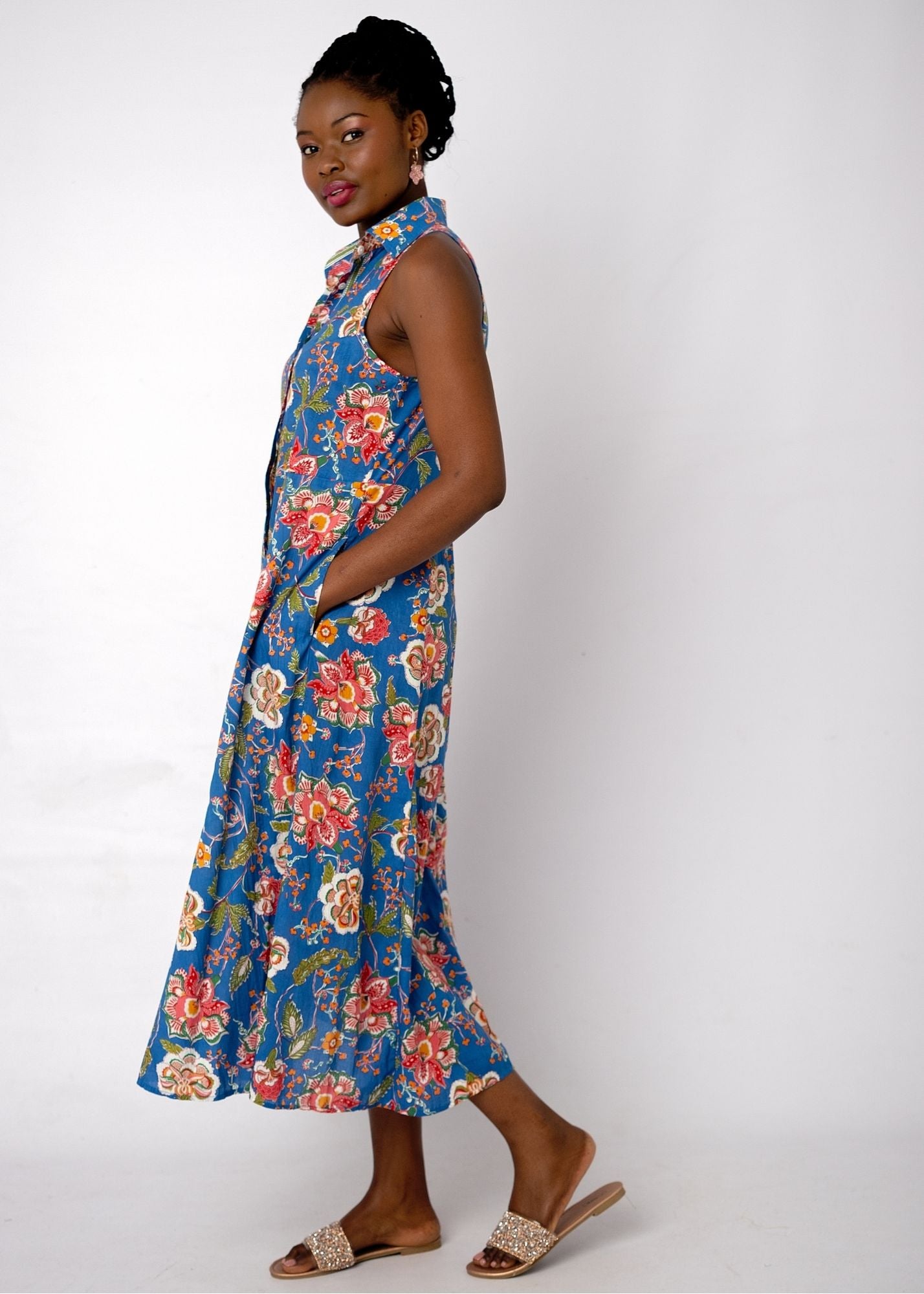 Candy Dress in Ocean Botanical Print