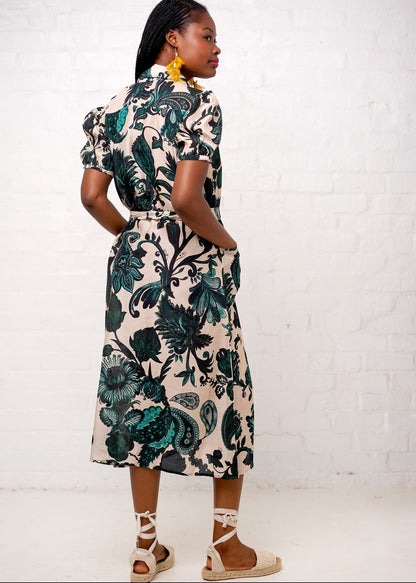 Viviena Dress in Green Secret Garden