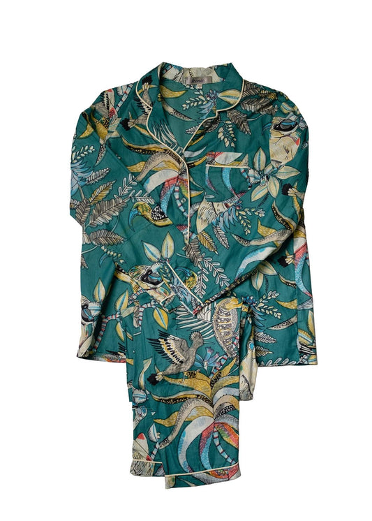 Long PJ Set in Jade Monkey