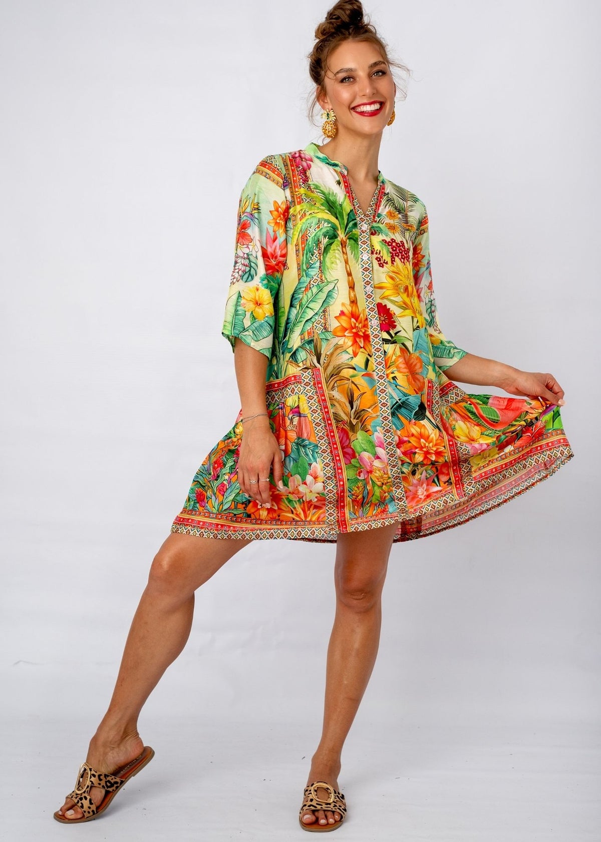 Amalfi Dress in Tropical Island