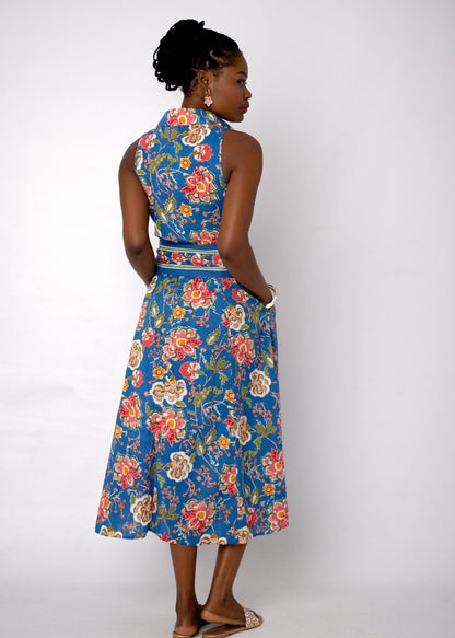 Candy Dress in Ocean Botanical Print