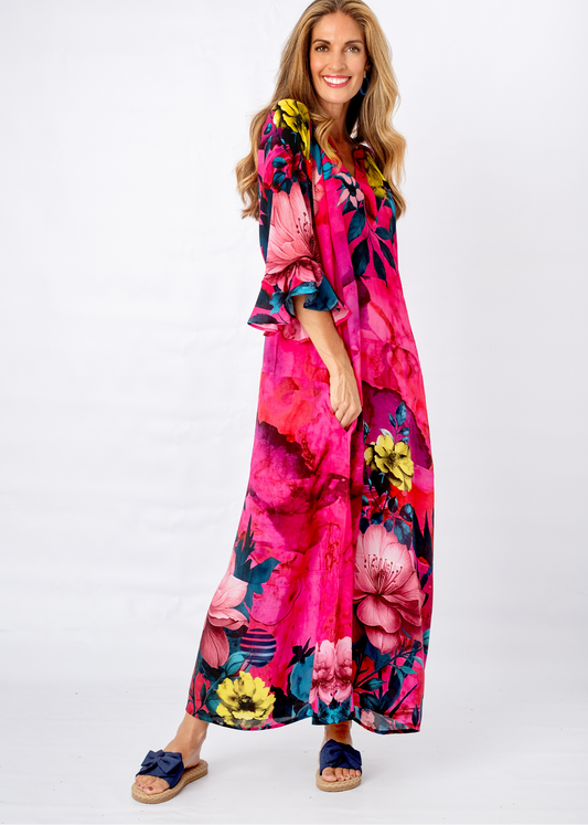 Jubilee Dress in Pink Island