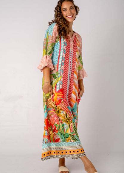 Jubilee Dress in Peachy Parrot