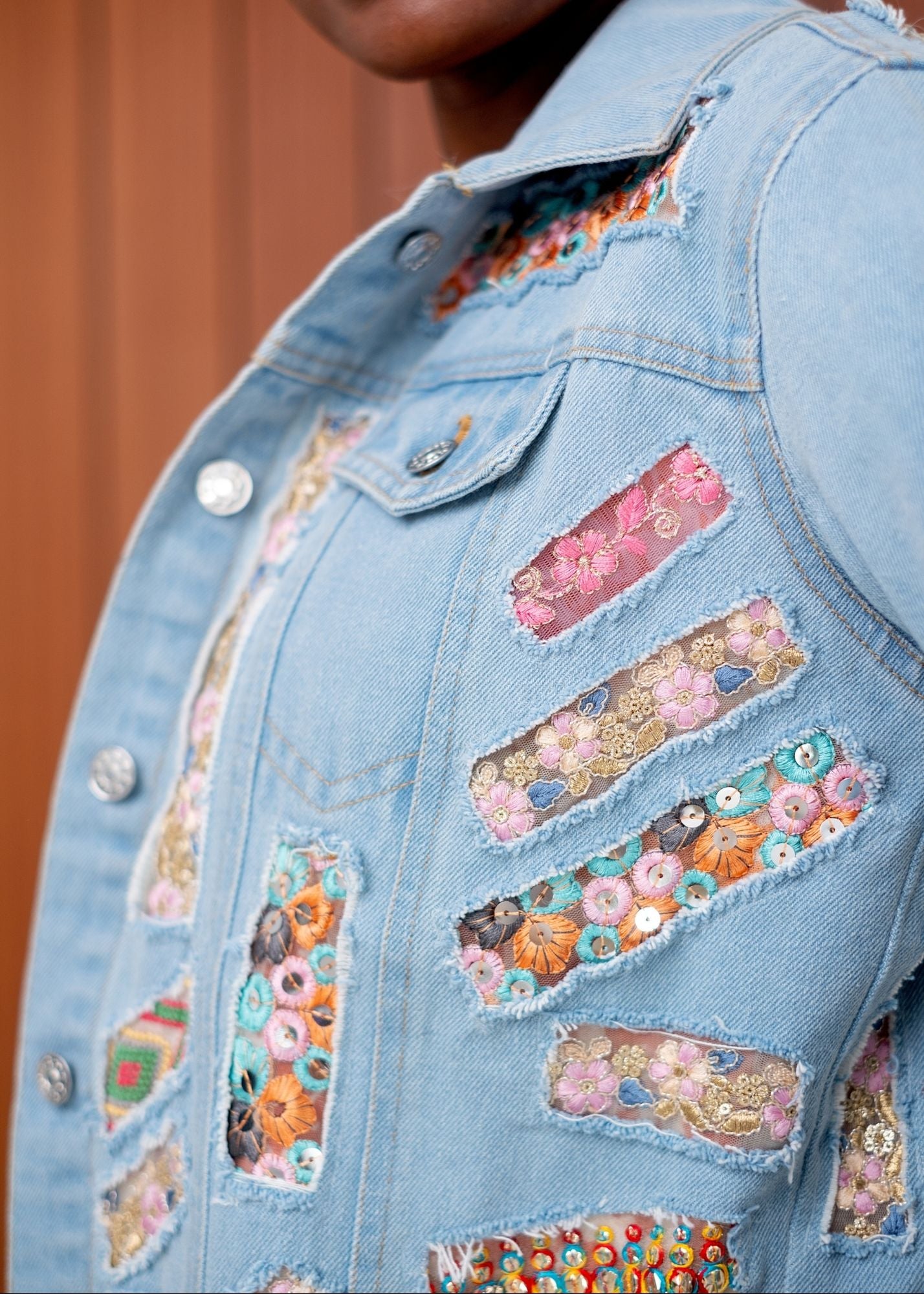 Denise Denim Jacket in Bling
