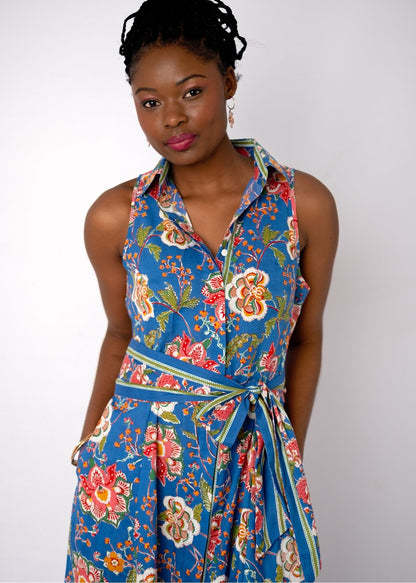 Candy Dress in Ocean Botanical Print