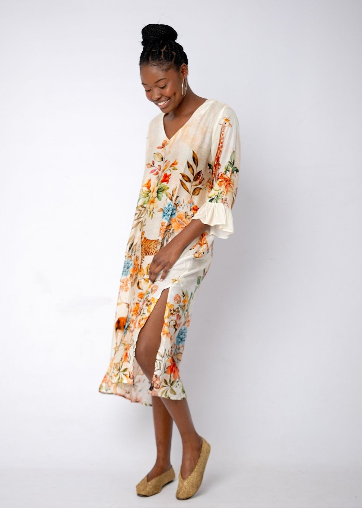 Alia Dress in Wild Plains Cream