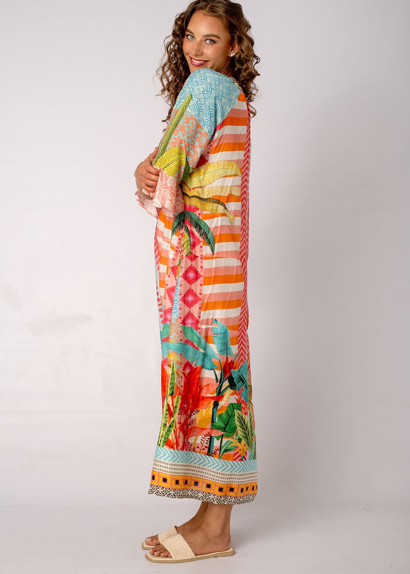 Jubilee Dress in Peachy Parrot