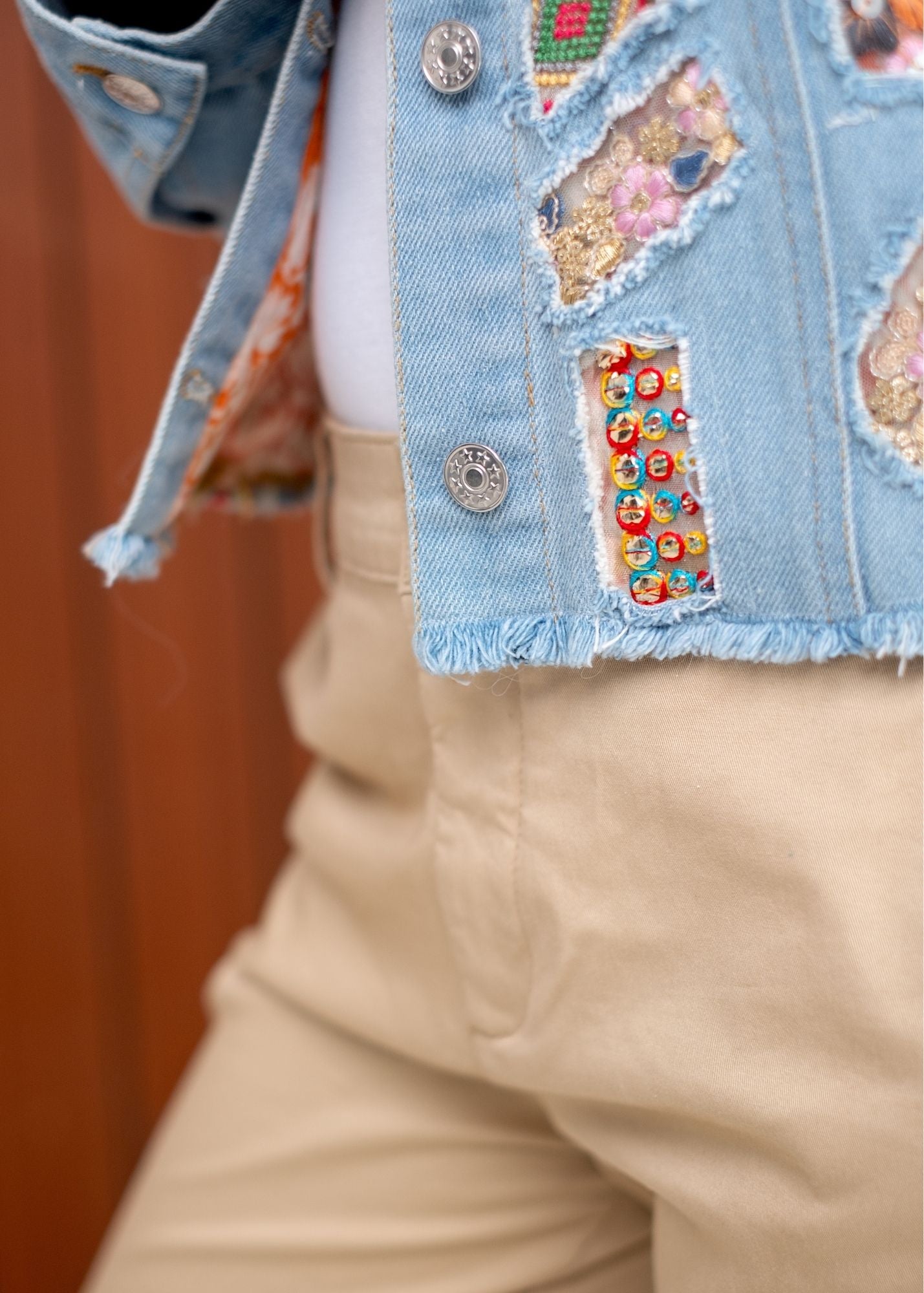 Denise Denim Jacket in Bling