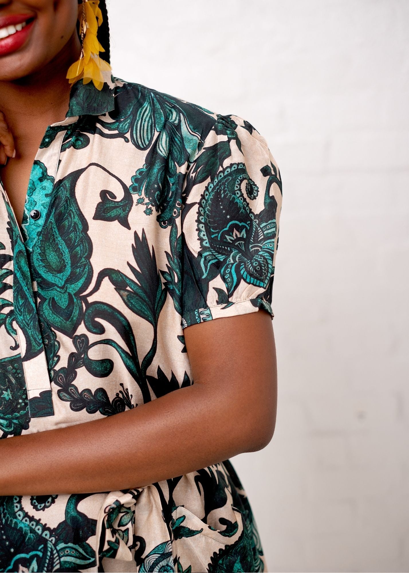 Viviena Dress in Green Secret Garden