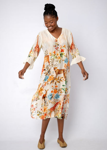 Alia Dress in Wild Plains Cream