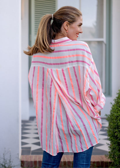 Fleur Shirt in Sweet Stripes