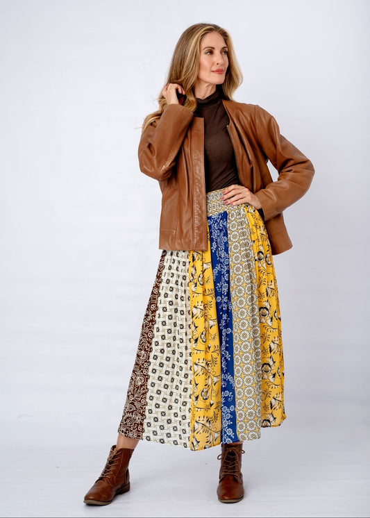 The Saphira Skirt in Tangier Tile