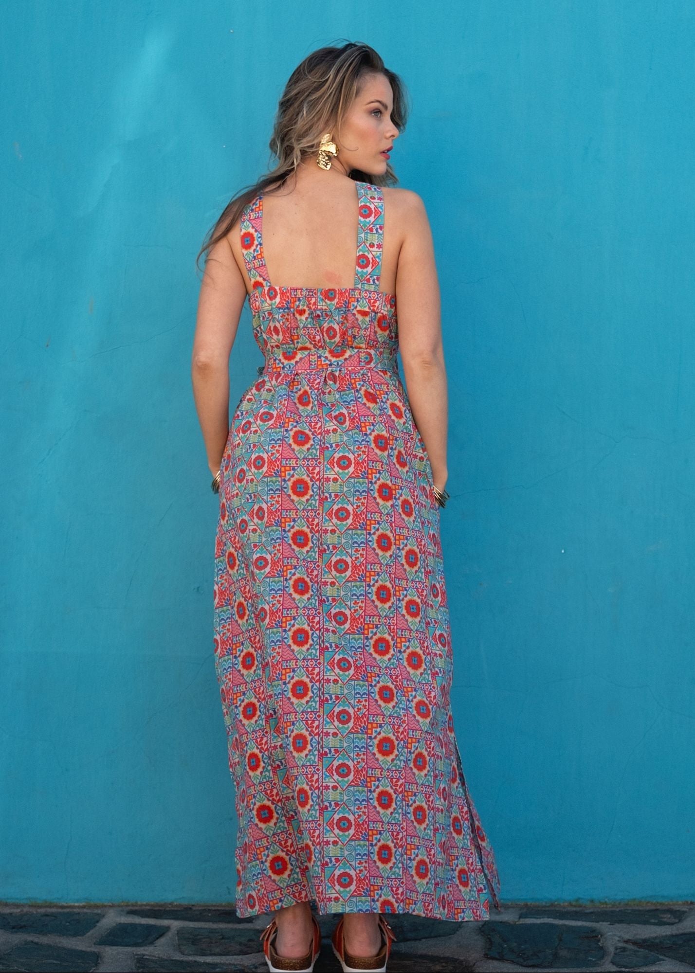 Rome Dress in Capri Mosaic