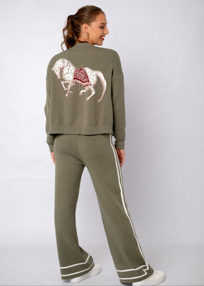 Sage Gallop Knitted Pants